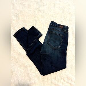 28 Paige Ankle Midrise Skinny Blue Jeans